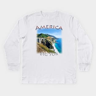 America - California - Pfeiffer Big Sur Kids Long Sleeve T-Shirt